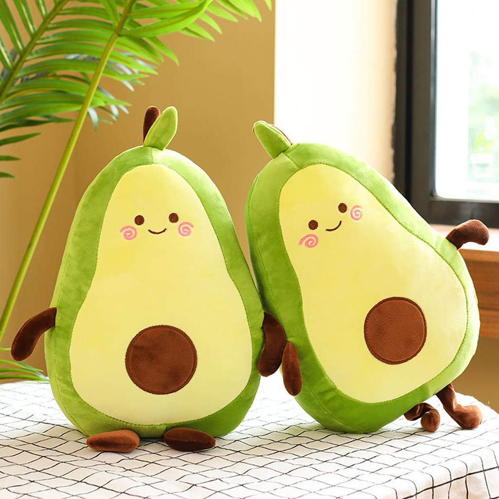 Comfortable Avocado Soft Pillow Plush Toy Kawaii Cartoon Fruits Appease Girls Baby Doll Toys