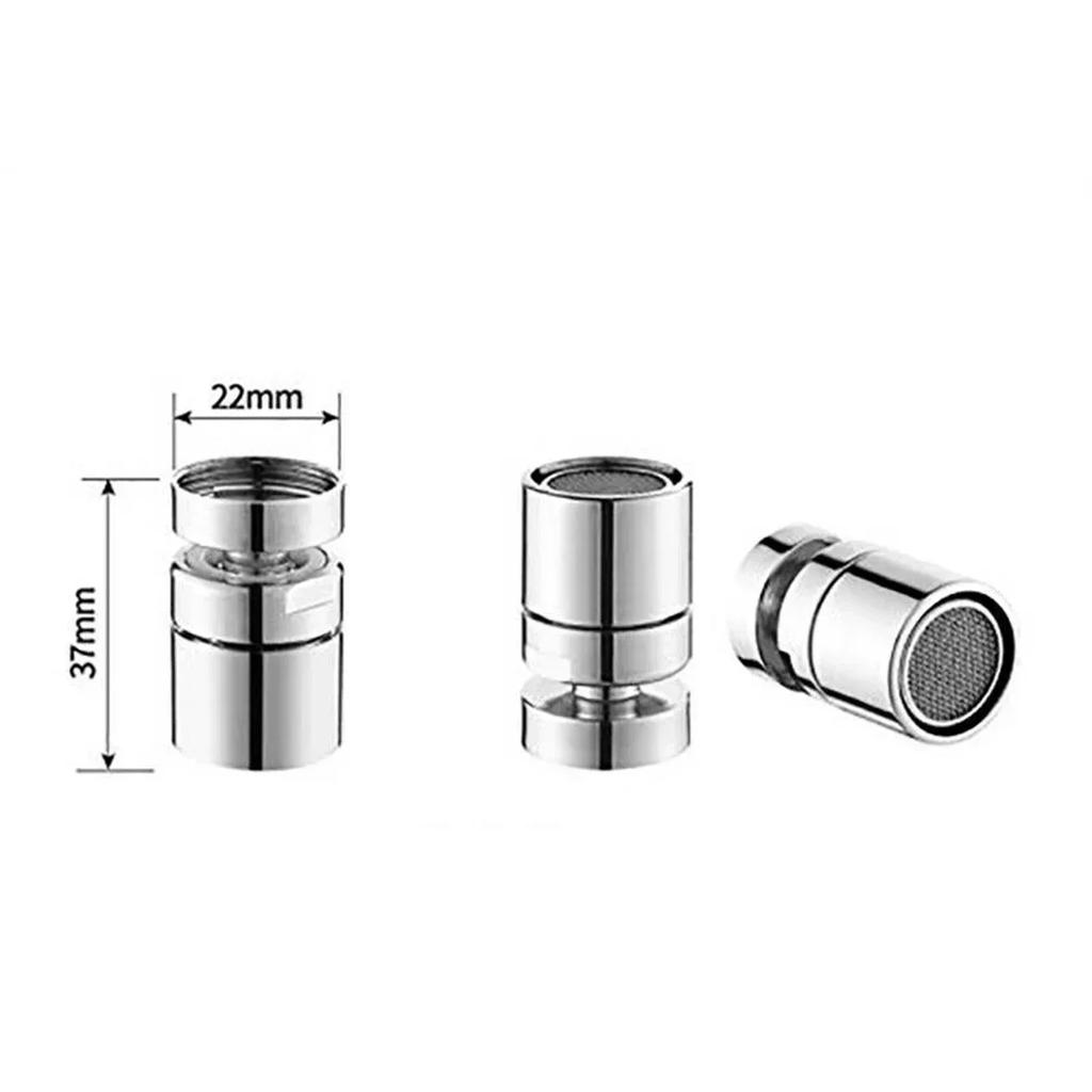 2pcs Degree Swivel Kitchen Tap Aerator 22mm M22 Male Thread Adapter Chrome Splash-proof Water Faucet Accessories Aerator