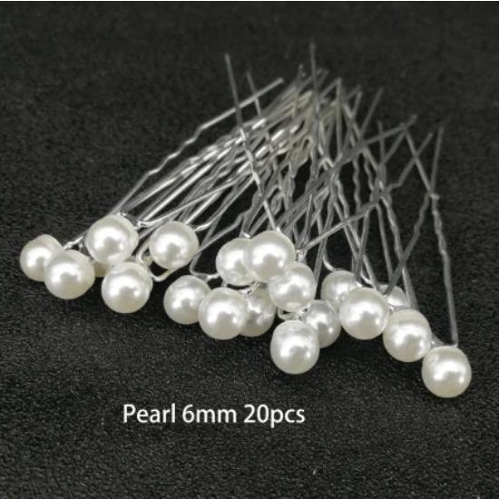 Women U Shape Hair Clips Bobby Pins for Women Girls Brides Hairstyling Tools Accessories Crystal Pearl Hairpins Metal Barrettes