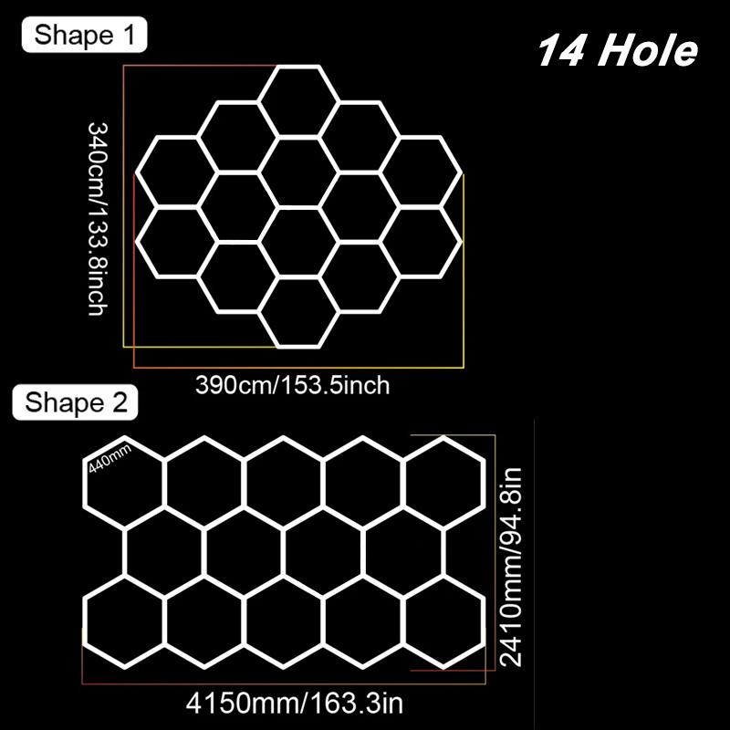 110V-240V Led Ceiling Light 6500K Honeycomb Hexagon White Lights Barbershop Gym Hair Salon Garage Lights for Car Wash Decoration