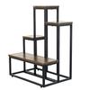 Stojící květinový stojan na květiny a rostliny, kovový loft, 6 květináčů, industriální, 68 cm