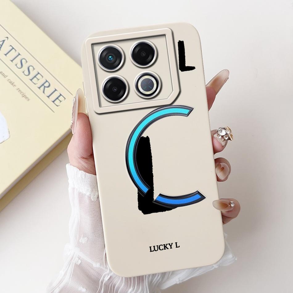 For Infinix GT 20 Pro X6871 Lucky Initial Letter Phone Case For Infinix GT20 Pro 5G Soft Silicone Shockproof Cases