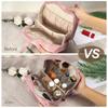 VOCOSTE Makeup Large Perfect for Travel and Business Cherry Blossom Pink Pouch, Capacity, Multifunctional, Trips, 21x7x19cm,