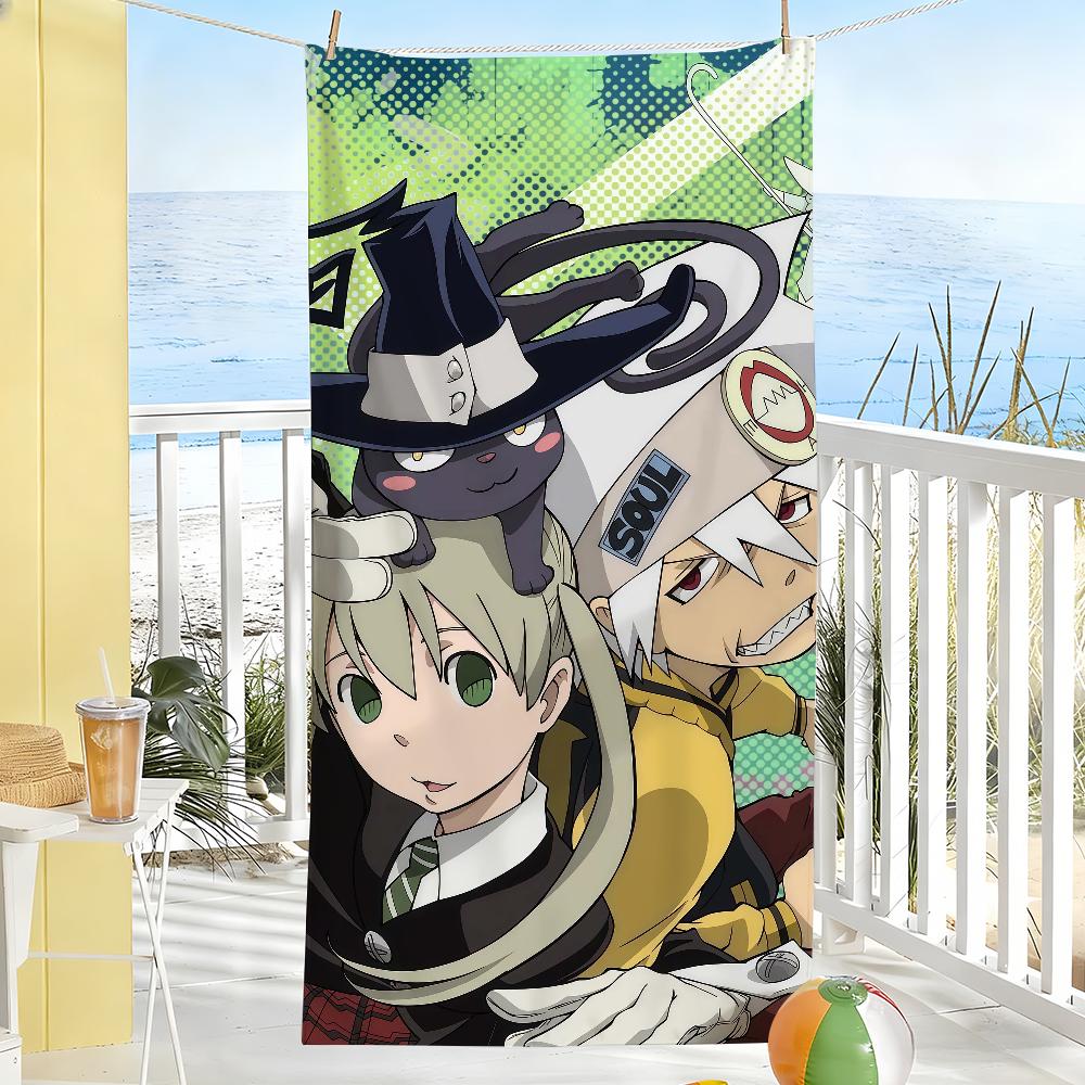 Adventure anime S-Soul E-Eater Towel Drying Bath Towel Applicable To Light Swimming Camping Yoga Beach Out