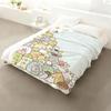 S-Sumikko Gurashi Anime Throw Flannel Throw Blanket: Soft Kid-Friendly Warm Anti-Static All Season Washable Couch Bed Home