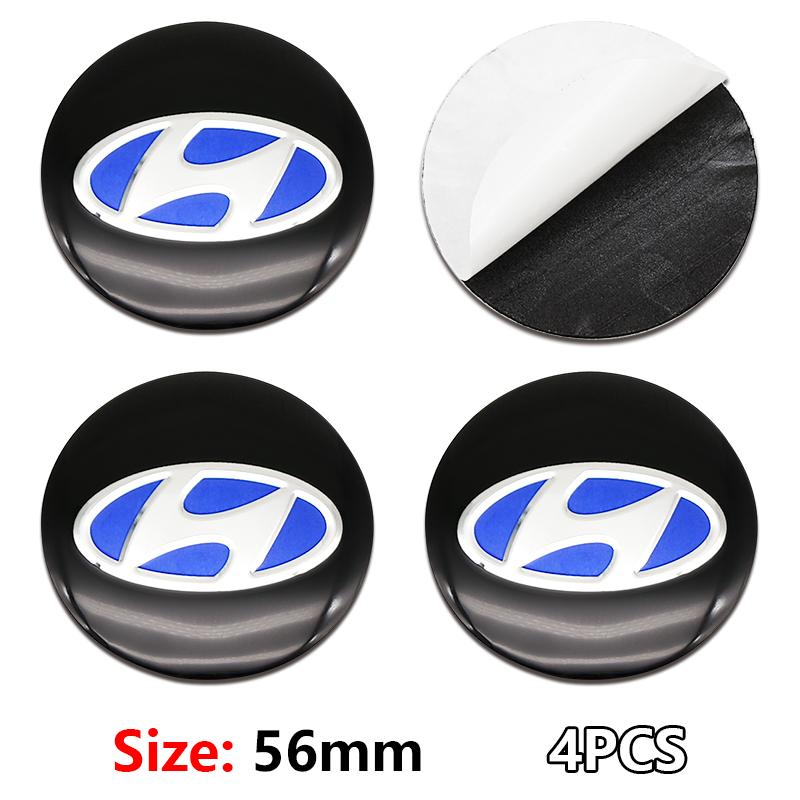 4 ks 56mm 60mm 65mm Středová krytka náboje kola auta Pro Hyundai Accent Elantra Veloster Getz Tucson i20 Krytky ráfku Samolepky Příslušenství