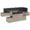 VidaXL Ensemble de canapé de jardin de 9 pièces avec coussins en poly rattan gris clair 3349208