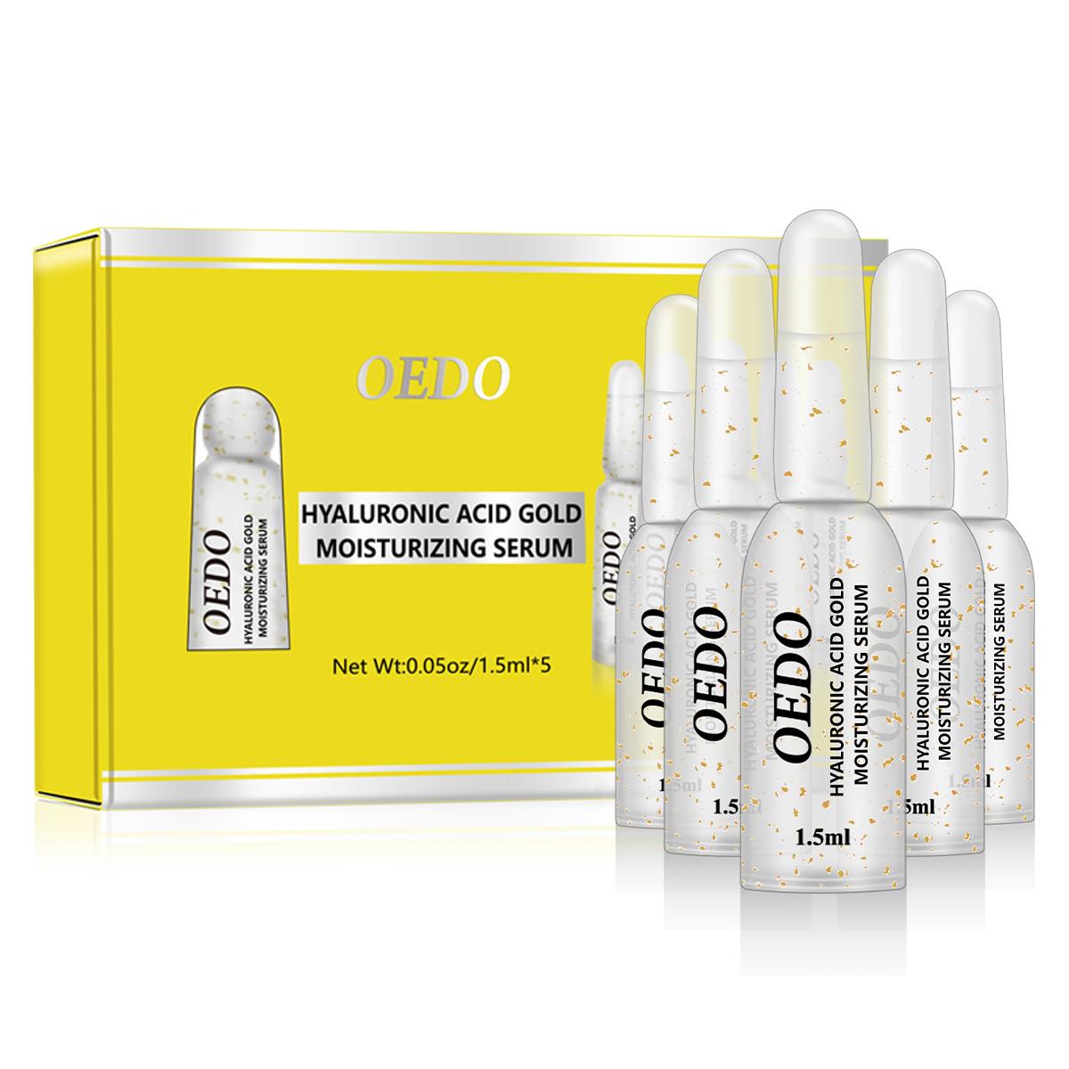 

OEDO Гиалуроновая кислота Gold Essence Гиалуроновая кислота Увлажняющая антивозрастная сыворотка против морщин, восстанавливающая кожу 1pcs