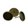 20-50pcs/lot Stainless Iron Blank Earring Base 8 10 12 14 mm Cabochon Cameo Settings Bezel Tray For Supplies Jewelry Making