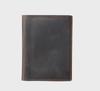 5504 Genuine Crazy Horse Leather Passport Wallet for Men and Women - Card Holder & Travel Accessory