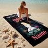 Custom Name Princesses' Night Stylish Digital Printing Beach Towel Quick‑Drying Absorbent Blanket for Beach Pool Gym Travel