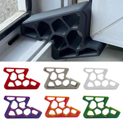 Door Block Stopper Fixed Track Design Accidental Closure Preventer Tool-Free Installation Windproof Sliding Door Stopper