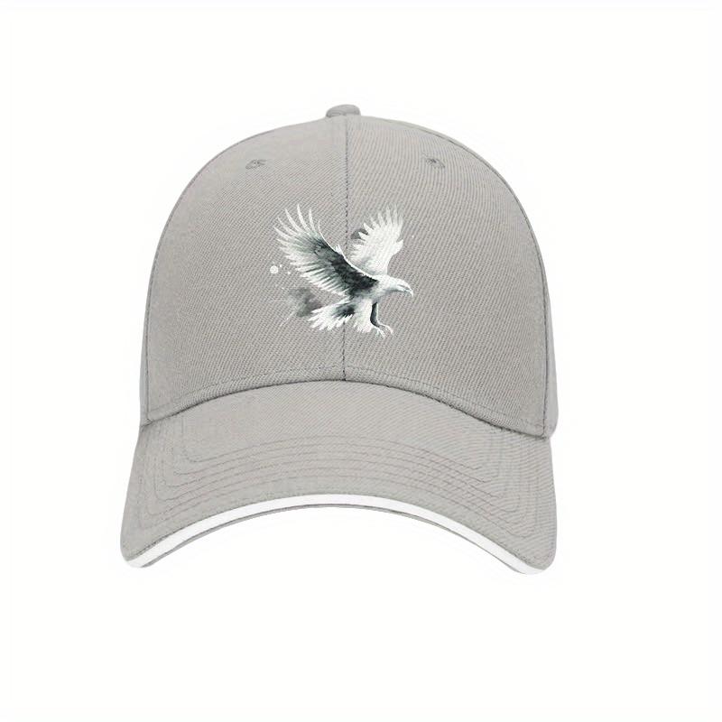Watercolor Eagle Graphic Baseball Cap Polyester Breathable Retro Unisex Outdoor Casual Adjustable Dad Hat