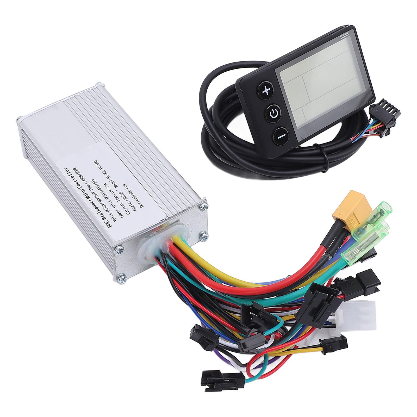 

Electric Brushless Controller Kit 36V 48V 60V 450W 500W Sine Wave Aluminum Alloy Electric Controller with S866 LCD