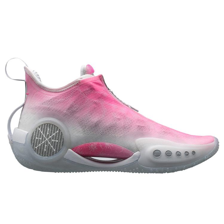 Buty do koszykówki Li Ning WOW 9 Męskie Niskie Neonowy Róż/Standardowy Biały ABAR119-6