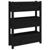 VidaXL Jardinière Noir 77x25x104,5 cm Bois massif de pin 823938