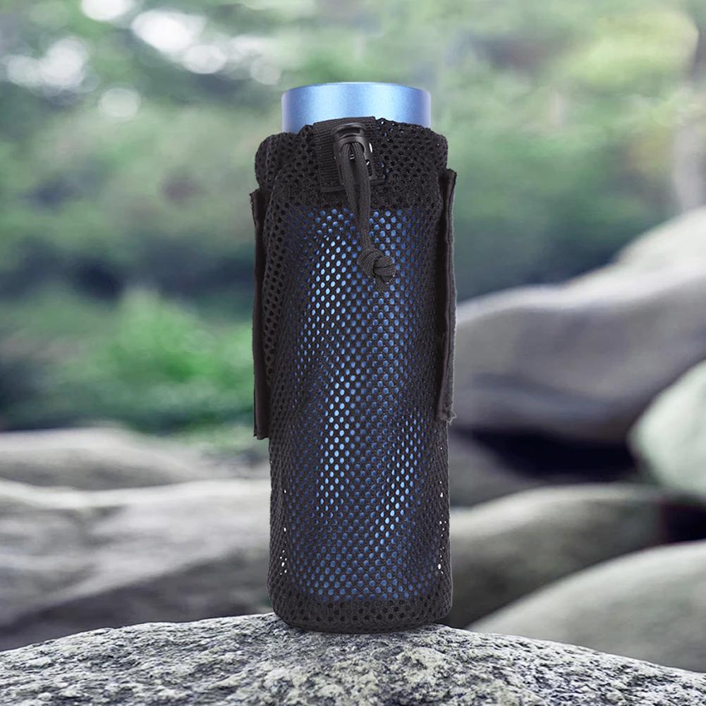 Cycling Water Bottle Pouch Oxford Cloth Mesh Water Bottle Sleeve Bag Multifunctional Portable Water Cup Container for Backpack