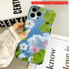 2DFlat Clover and Flowers Phone Case All inclusive film hard iPhone case, compatible with iPhone 18 Pro Max 17 16 15 14 13 12 11