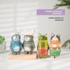 Wooden Cat Figurine Craft Gift For Home Office Decor Collectors Gift