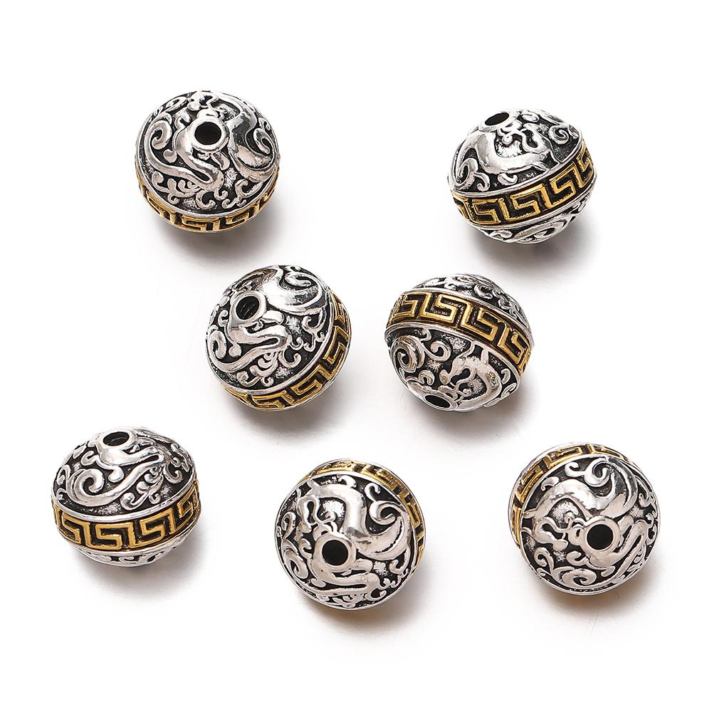 5pcs/lot Alloy Spacer Beads Metal Color Irregular Bead for DIY Jewelry Bracelet Necklace Making Findings Supplies Accessories