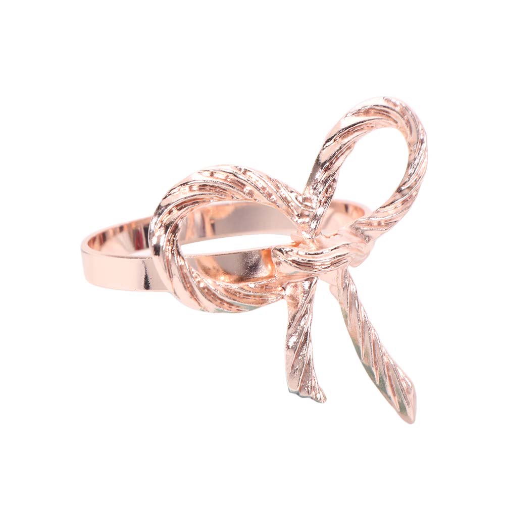 6 Pieces Elegant Bow Knot Napkin Rings Zinc Zinc Zinc Alloy Napkin Buckle  Festive Occasions