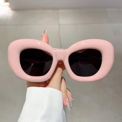 Oversized Cat Eye Pink Sunglasses Women Men Vintage Luxury Designer Punk Bubble Eyeglass Big Frame Sun Glasses