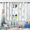 Wildflowers Floral Green Plants Window Curtains Blackout Washable Polyester Fabric Bedroom Living Room Home Decor Curtain 2 Pcs