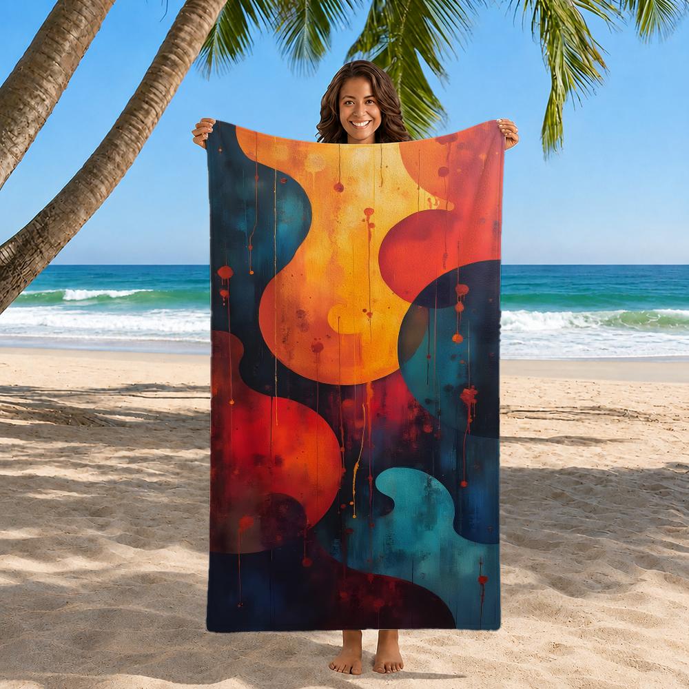 Art Abstract Open Mind Art Towel Beach Towel Quick Dry Sand Free Bath Towel for Summer Pool Travel Vacation