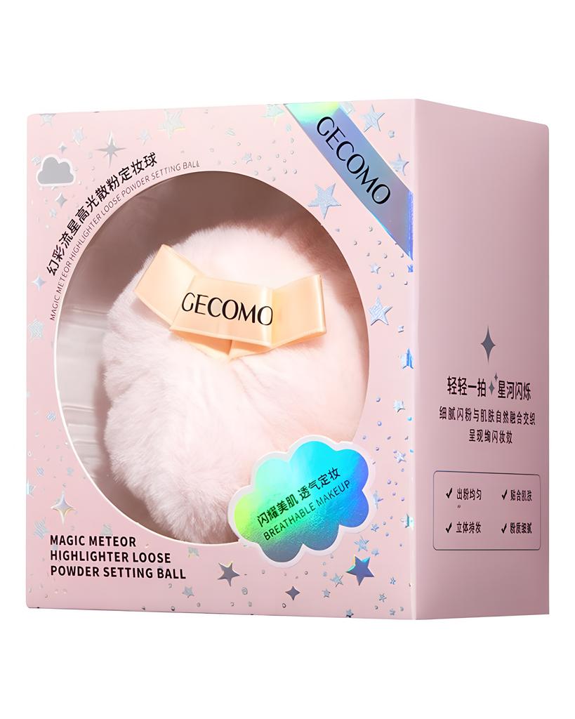 GECOMO Fairy Shiny Highlighter Ball, für Körperhaar-Highlights, rosa schimmernder Puderball