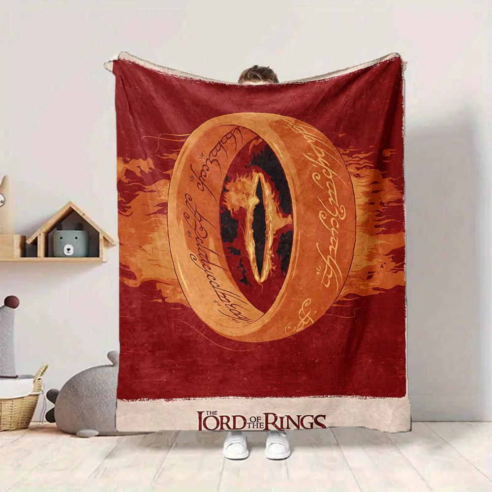 1pc The Lord of the Rings Flannel Throw Blanket - HD Printed Lightweight Soft Warm All-Season Blanket for Sofa, Bed, Travel075