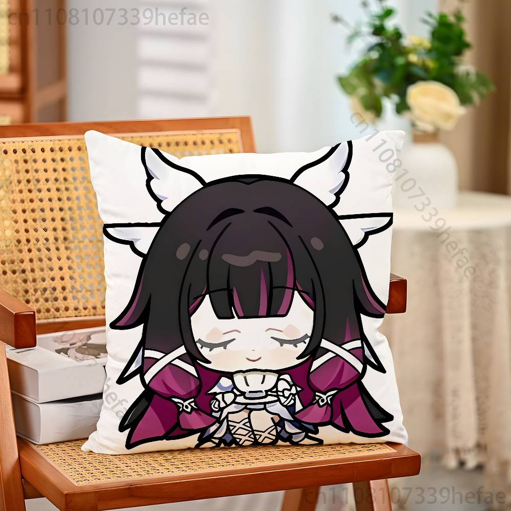 Genshin Impact Columbina Pillow Case Plush Pillow Cases Home Decoration Pillow Cover for Sofa Bed Chair Living Room