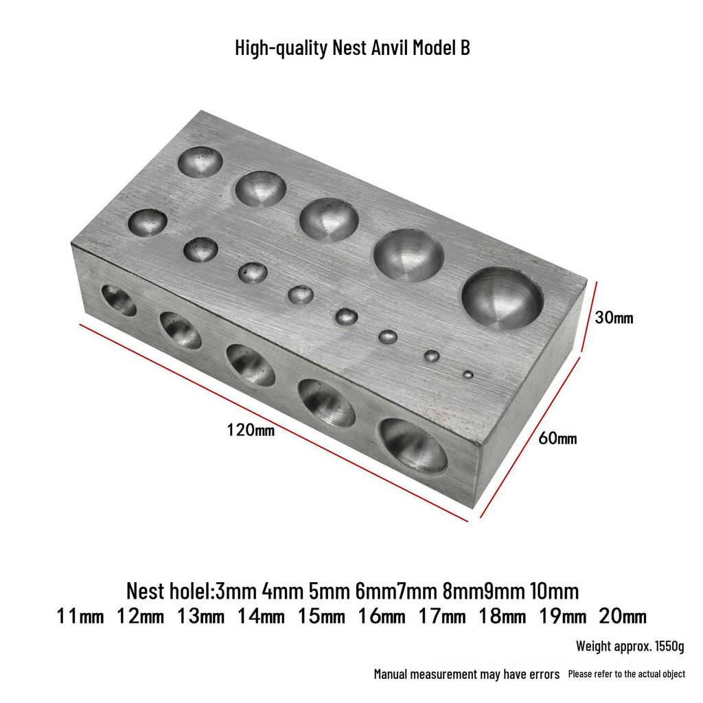 Stahl-Quadrat-Stanzwerkzeug zum Herstellen von Gold- und Silberringen sowie Glocken - DIY Sechsseitiger Eisenbohrsocket-Formblock