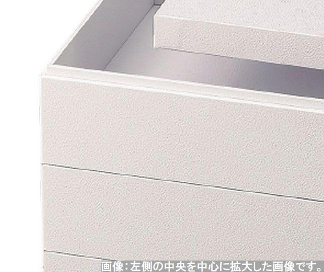 Outdoor Lunch Box Made in 3 Hybrid Paper with White x x J-kitchens (Lunch Box) Japan, Tiers, 6.5 inches, Matte, 20.2cm 20.2cm 18.3cm