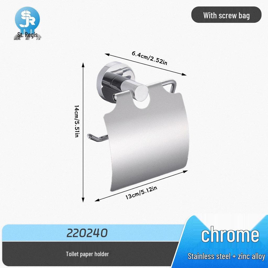 Stainless Steel Bathroom Towel Rack & Hanger Set