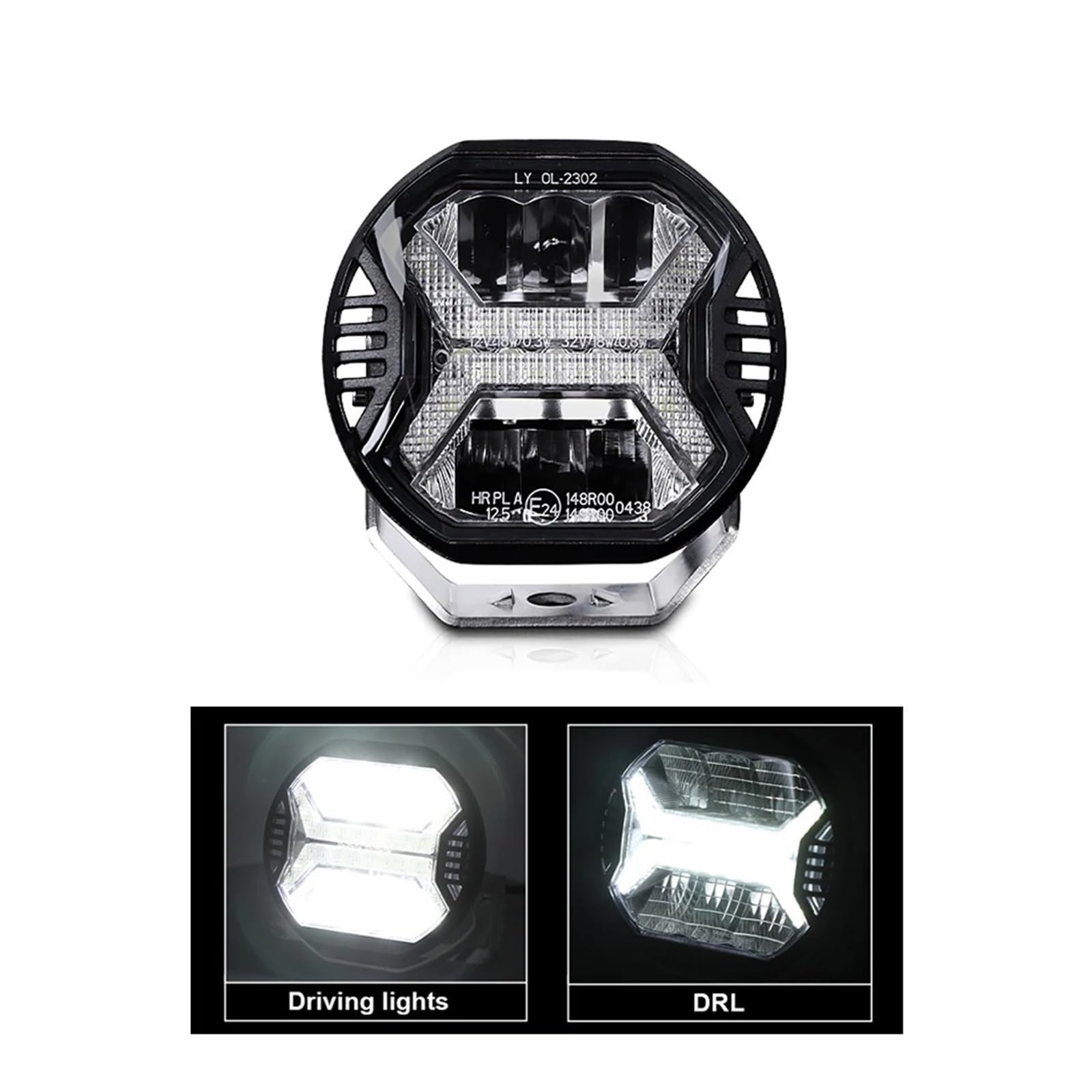 

Headlamp Assembly Super Bright Off-Road Spotwork Light 24v LED Light Bar 6000K Drl 5.75inch White DRL