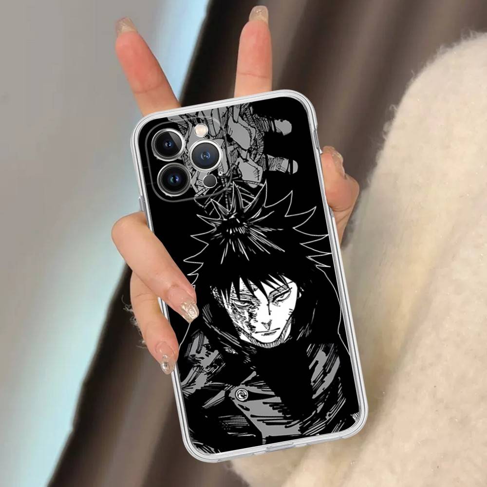 Anime Fushiguro Megumi Jujutsu Kaisen Phone Case For IPhone 11 13 16 12 17 14 15 Pro Max Plus Soft Clear Back Cover Coque