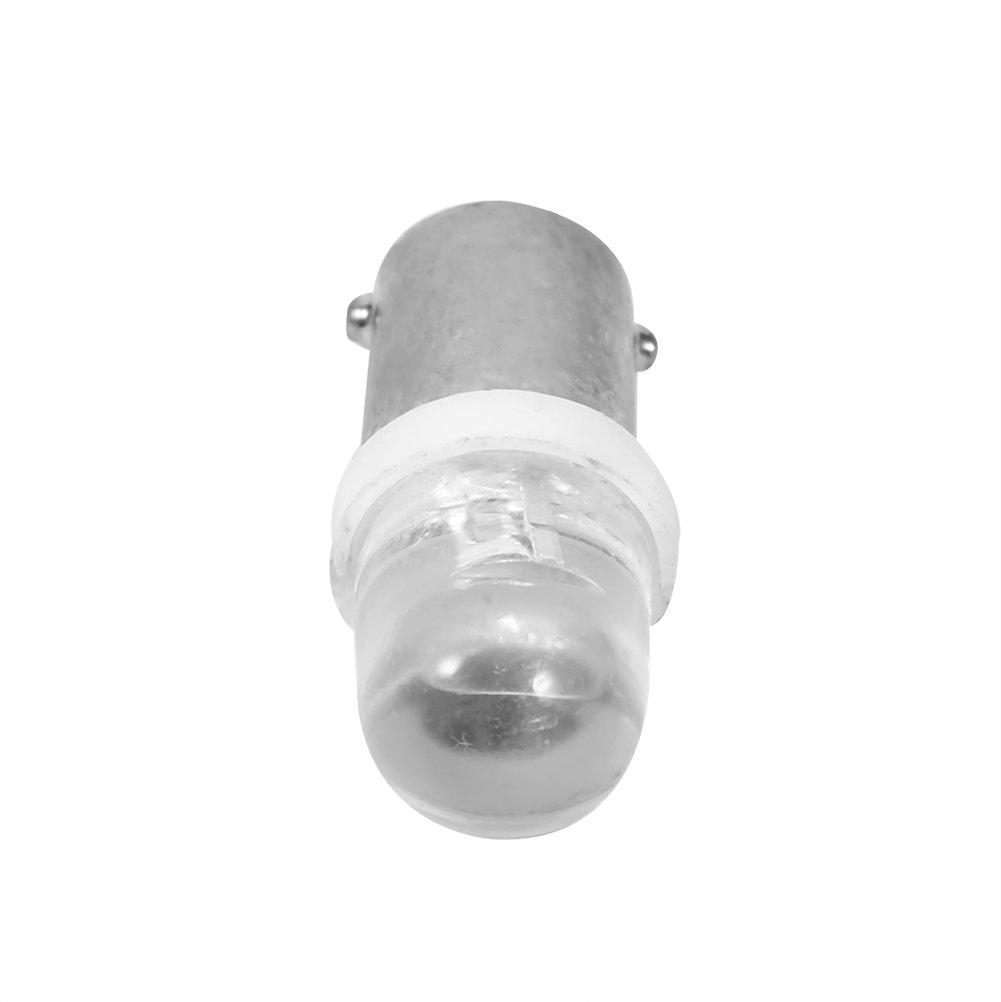 Akozon 20pcs Led Bulbs T11 T4W BA9S H6W 1895 Convex Car Led White Dashboard Bulb Led Interior Car Light Replacement