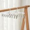 5pcs 8 Clips Drying Clips Windproof Underwear Drying Pants Clip Clothes Drying Hanger  Student Home