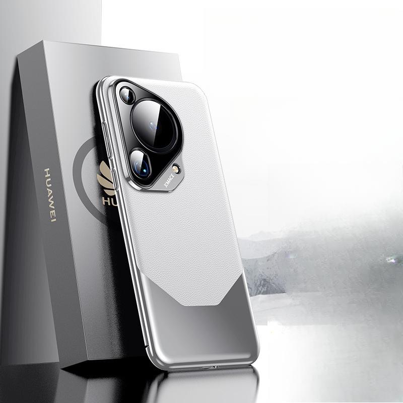 Suitable for Huawei Pura70ultra Mobile Phone Case Ultra-thin Leather Pura70pro + Business Men's P70 Leather Case