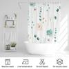 1pc Modern Watercolor Floral Shower Curtain Set with Hooks - Waterproof and Minimalist Design for Bathroom Custom shower curtain