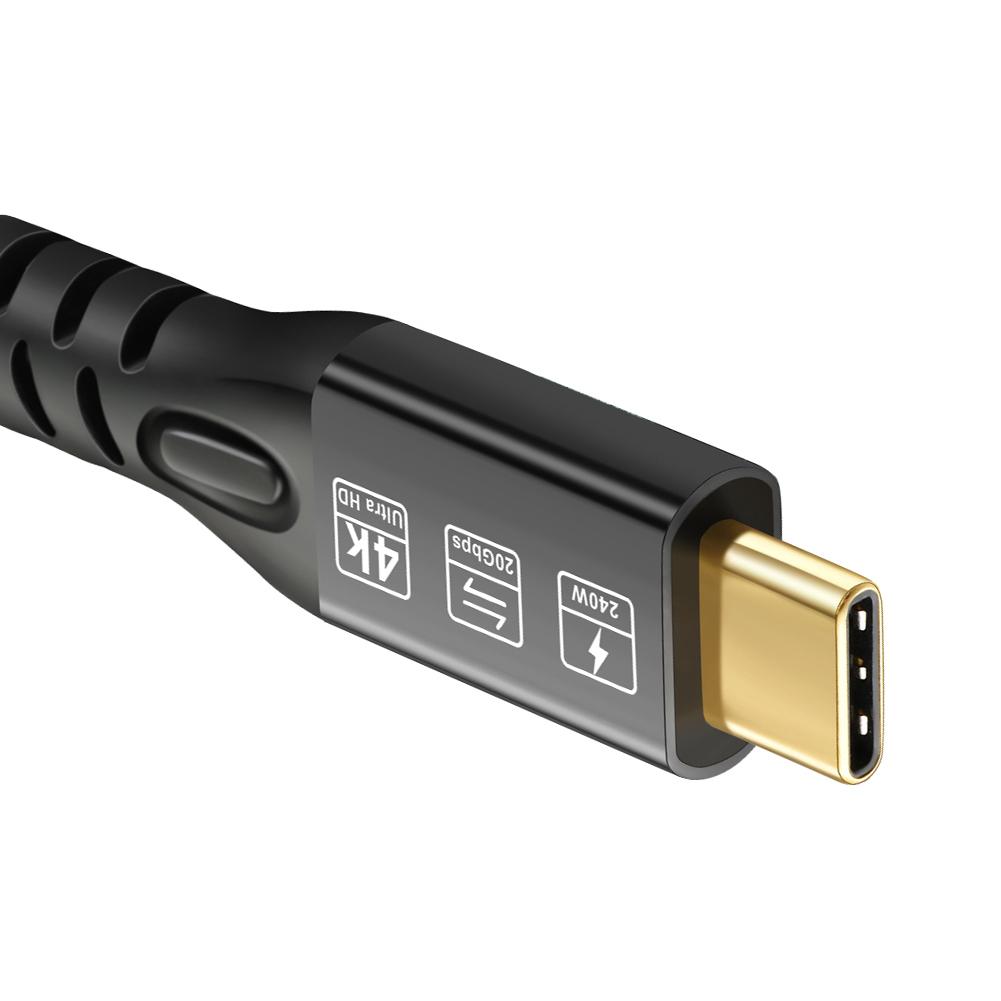 0.5/1/2/3M PD 240W Type C Fast Charging Cable Cord Braided Fast Charger Type C Cable Male To Male for Samsung S23 for Macbook PC