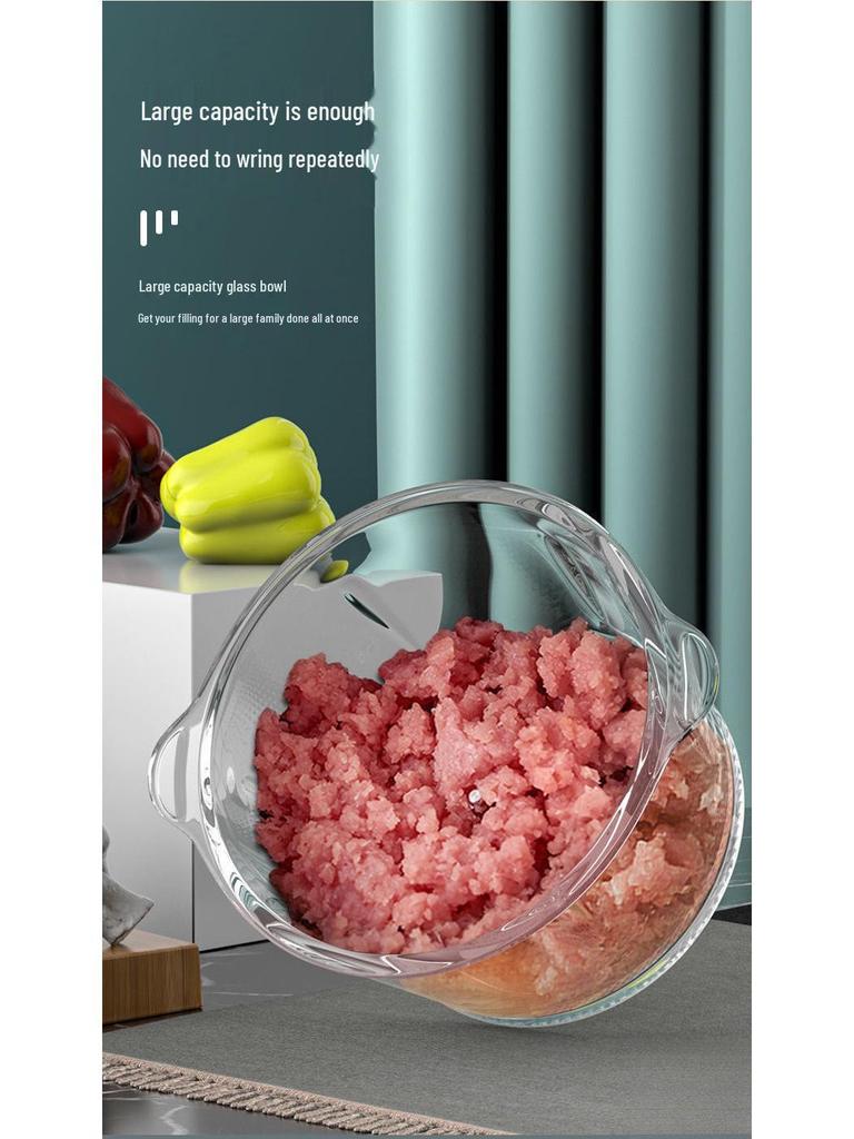 Robot da Cucina Piccolo Multifunzione e Frullatore con Bicchiere in Vetro per Aglio e Peperoncino