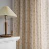 Gardenia Floral Print Cotton Linen Blackout Rod Pocket Bay Window Curtain