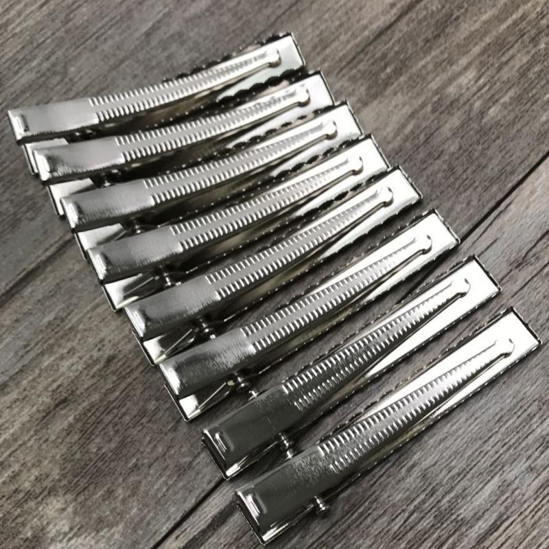 50/100pcs 45/55/65/75mm Metal Hair Alligator Clips Accessories for DIY Jewelry Hairpins Ornament Women Hair Styling Tool