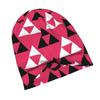 2D Flat Printing Cherry, Black And White Triangles Casual Style Knit Hat for Adults Perfect for Weekend Errands Quick Meetups Or Everyday City Wear Wi