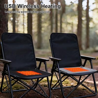5V USB Foldable Heated Seat Pad 3-Level Temperature Waterproof Heating Pad Seat Warmer for Winter Outdoor Sports Camping Fishing