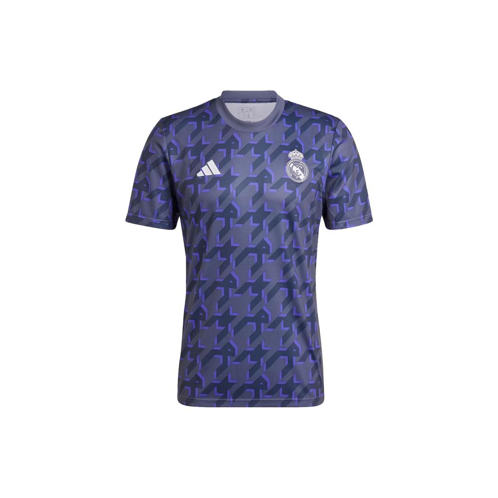 Adidas Real Madrid Pre-Match Jersey With Geometric Pattern Men Tops Dark-Cyan IQ0544