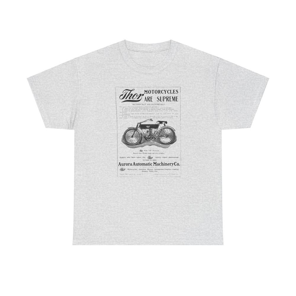 Thor Motorcycles Aurora Automatic Machinery Co Unisex Heavy Cotton Tshirt Tops Tee