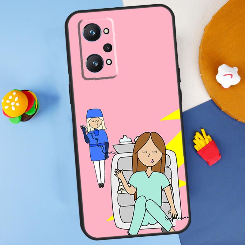 Nurse Doctor Dentist For Realme 14 13 12 10 11 Pro Plus GT 6 6T 5 GT7 Pro C55 C51 C21Y C25S C67 C75 C53 C61 Case