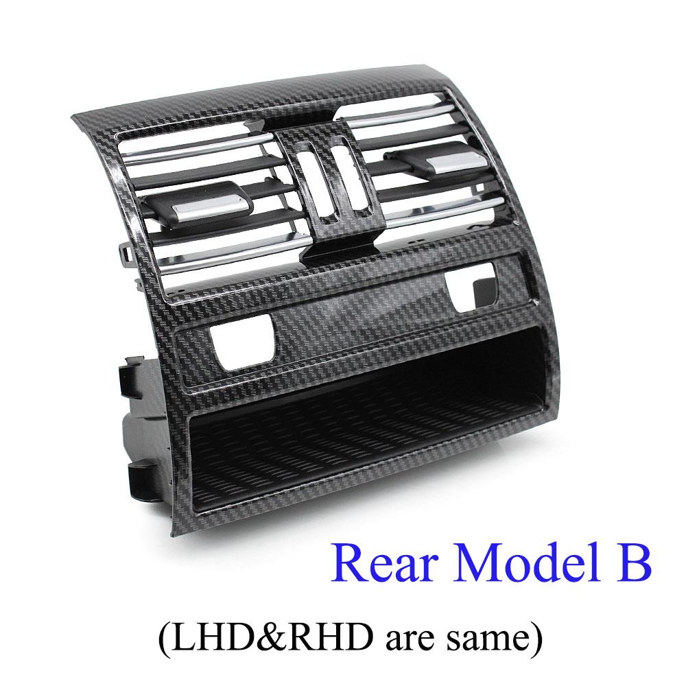 Carbon Fiber Front Rear Left Right Chromed AC Vent Grille Outlet Cover Panel For BMW 5 Series F10 F11 F18 520 525 528 530